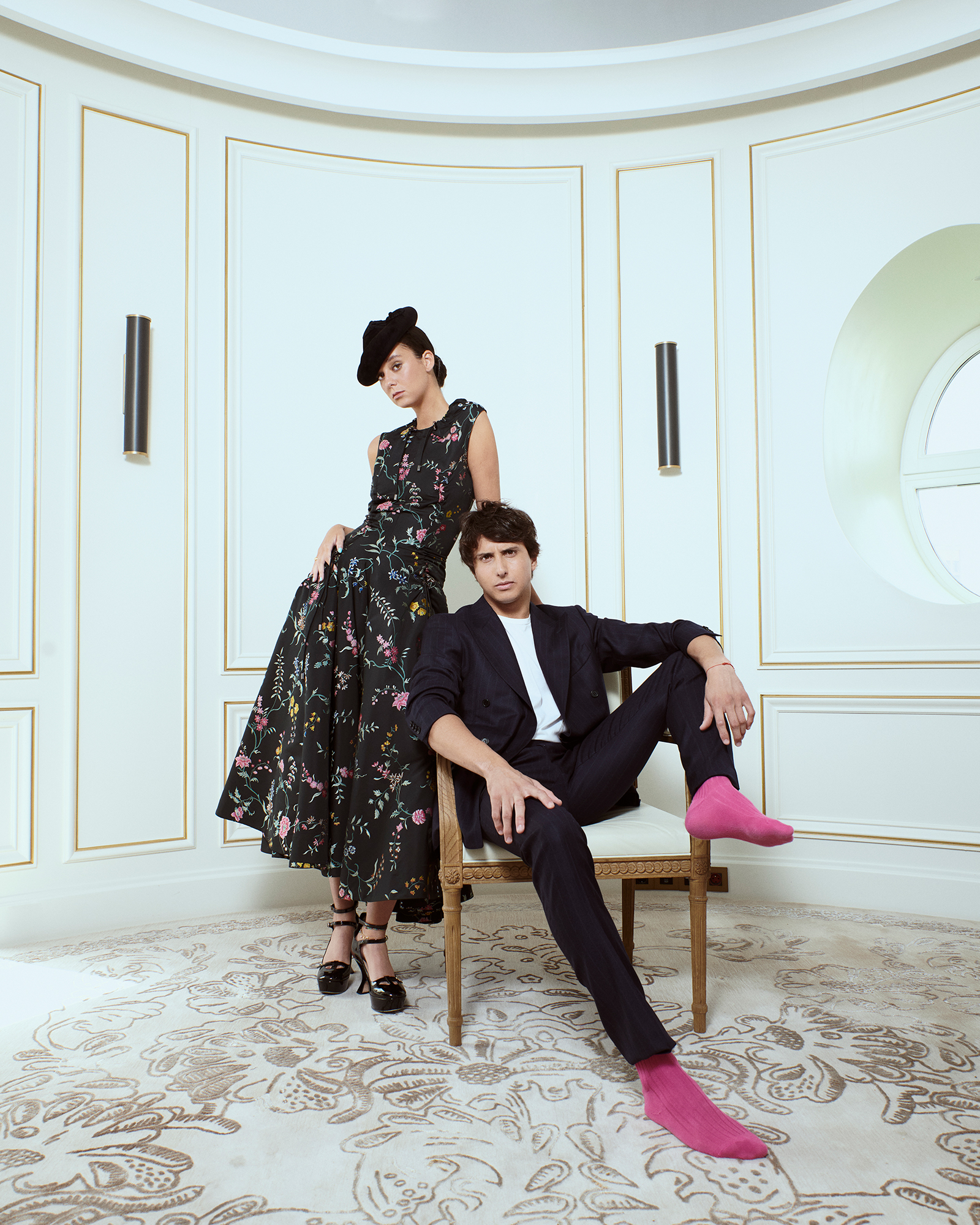 Roberto Maroto: Icons series featuring Victoria Federica for Dior and Andrés Roca Rey for Canali. Celebrity fashion photography. Fotografía de celebridades.